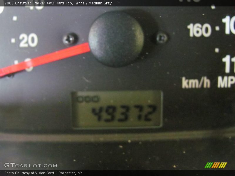 White / Medium Gray 2003 Chevrolet Tracker 4WD Hard Top
