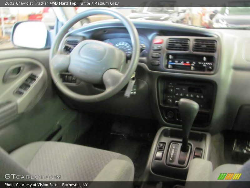 White / Medium Gray 2003 Chevrolet Tracker 4WD Hard Top