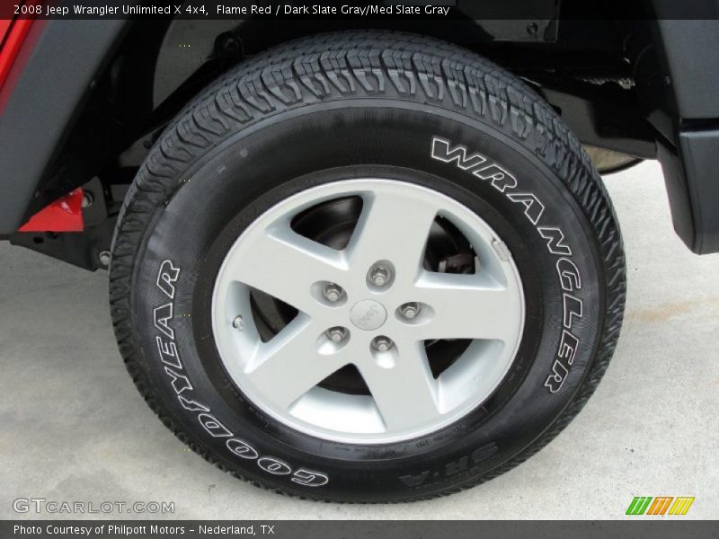 Flame Red / Dark Slate Gray/Med Slate Gray 2008 Jeep Wrangler Unlimited X 4x4
