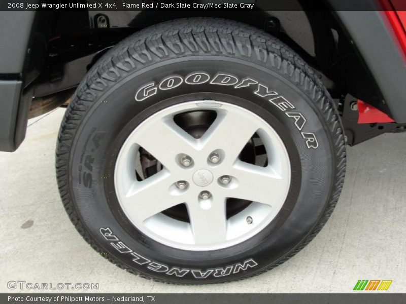 Flame Red / Dark Slate Gray/Med Slate Gray 2008 Jeep Wrangler Unlimited X 4x4