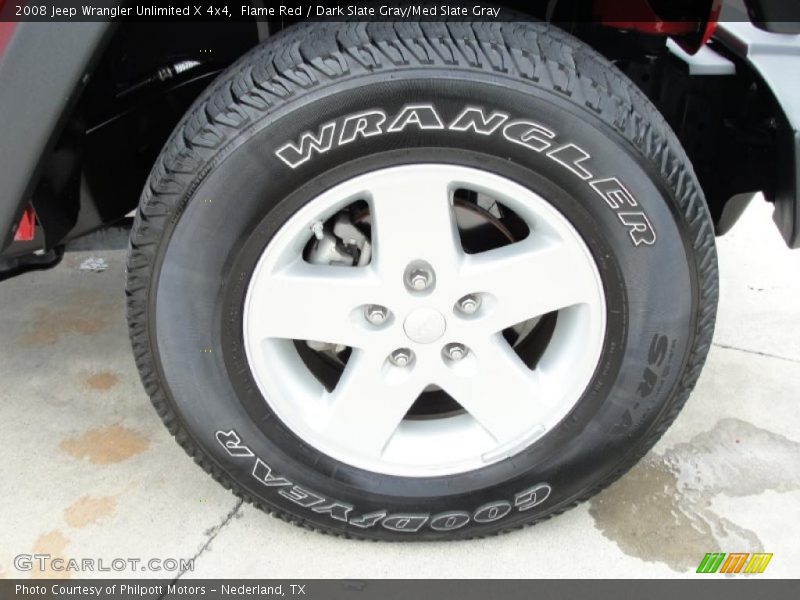 Flame Red / Dark Slate Gray/Med Slate Gray 2008 Jeep Wrangler Unlimited X 4x4