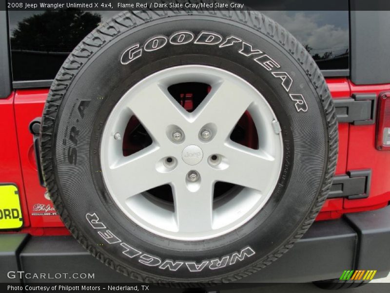 Flame Red / Dark Slate Gray/Med Slate Gray 2008 Jeep Wrangler Unlimited X 4x4