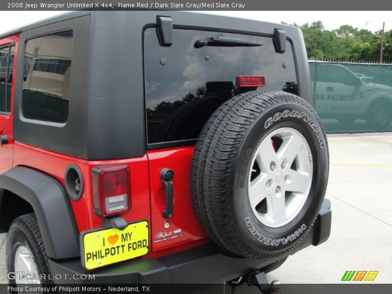 Flame Red / Dark Slate Gray/Med Slate Gray 2008 Jeep Wrangler Unlimited X 4x4