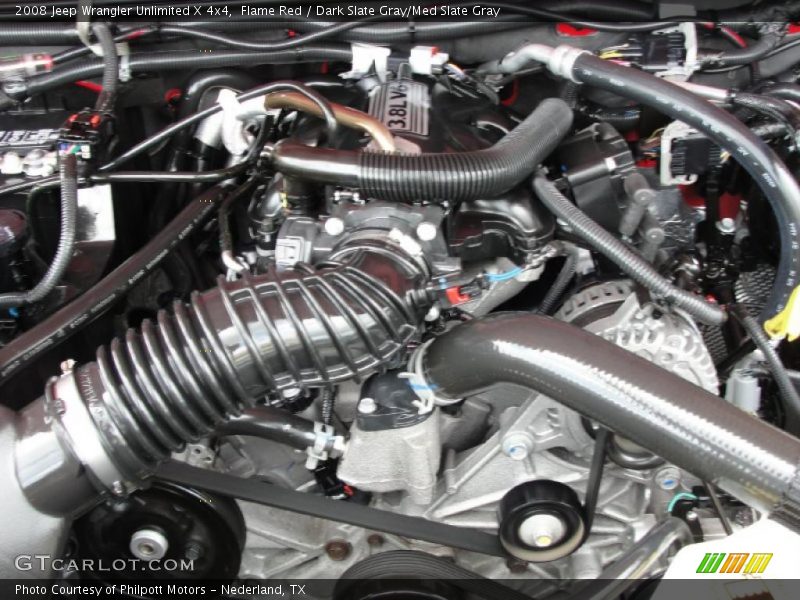 Flame Red / Dark Slate Gray/Med Slate Gray 2008 Jeep Wrangler Unlimited X 4x4