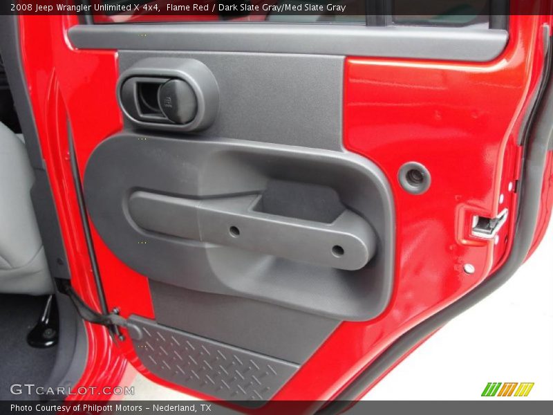 Flame Red / Dark Slate Gray/Med Slate Gray 2008 Jeep Wrangler Unlimited X 4x4