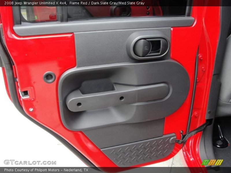 Flame Red / Dark Slate Gray/Med Slate Gray 2008 Jeep Wrangler Unlimited X 4x4