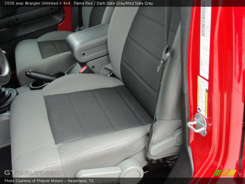 Flame Red / Dark Slate Gray/Med Slate Gray 2008 Jeep Wrangler Unlimited X 4x4
