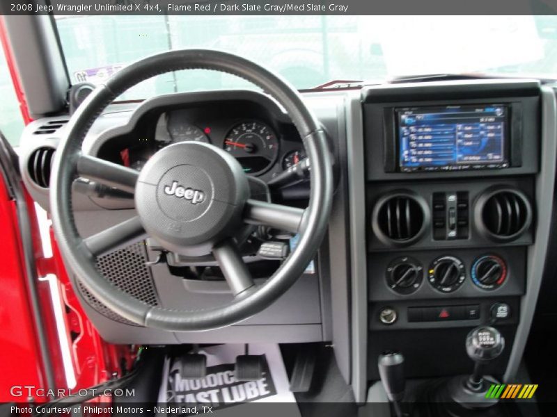 Flame Red / Dark Slate Gray/Med Slate Gray 2008 Jeep Wrangler Unlimited X 4x4