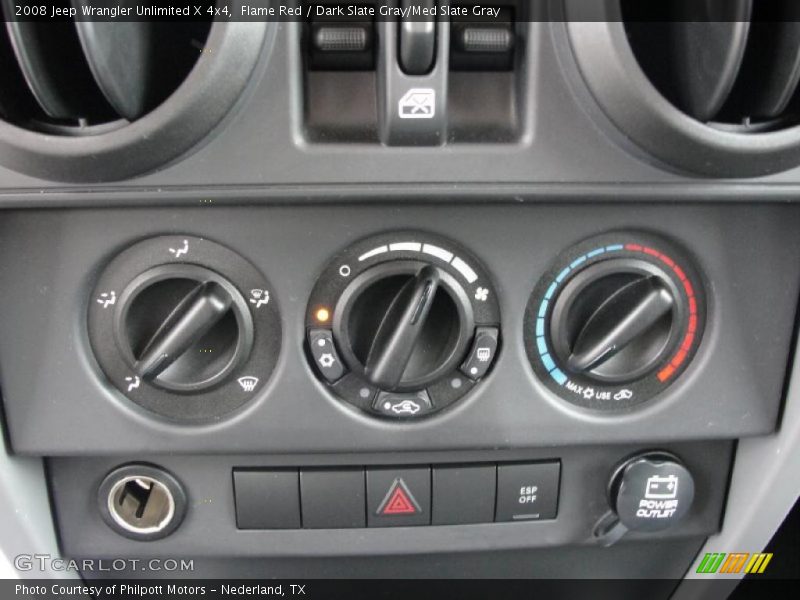 Flame Red / Dark Slate Gray/Med Slate Gray 2008 Jeep Wrangler Unlimited X 4x4