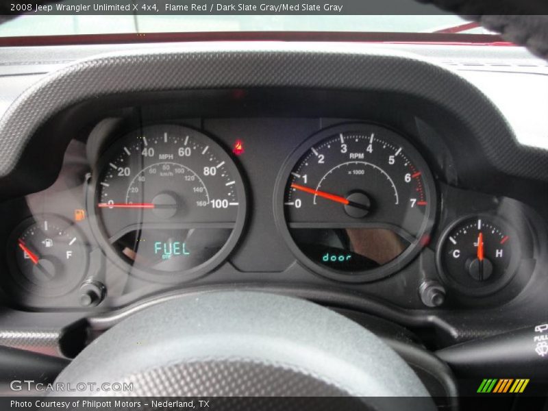 Flame Red / Dark Slate Gray/Med Slate Gray 2008 Jeep Wrangler Unlimited X 4x4