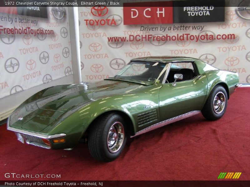 Elkhart Green / Black 1972 Chevrolet Corvette Stingray Coupe