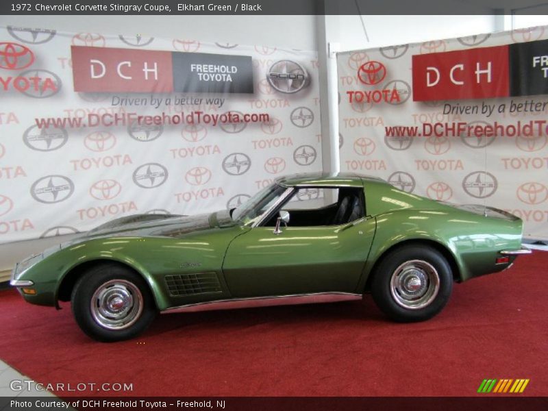 Elkhart Green / Black 1972 Chevrolet Corvette Stingray Coupe