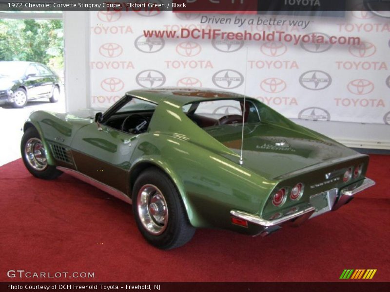 Elkhart Green / Black 1972 Chevrolet Corvette Stingray Coupe