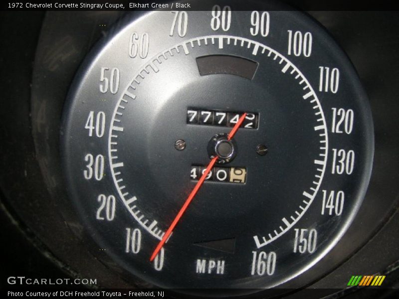 Elkhart Green / Black 1972 Chevrolet Corvette Stingray Coupe