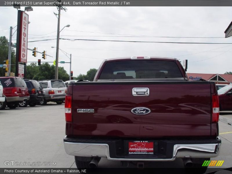 Dark Toreador Red Metallic / Tan 2004 Ford F150 Lariat SuperCrew 4x4