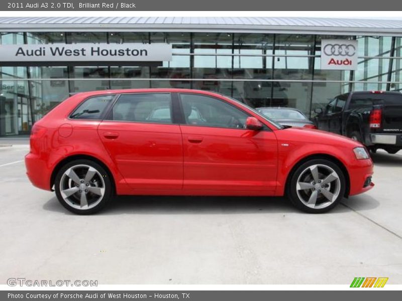 Brilliant Red / Black 2011 Audi A3 2.0 TDI