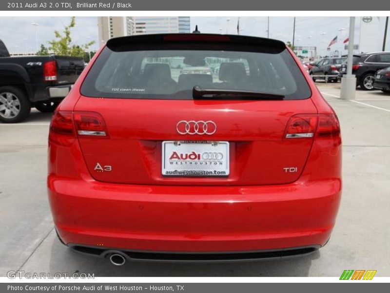Brilliant Red / Black 2011 Audi A3 2.0 TDI