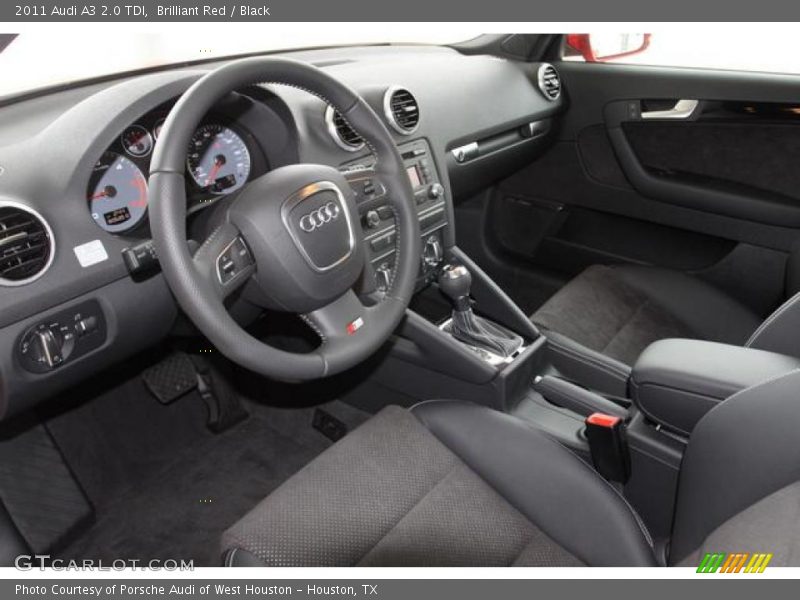 Brilliant Red / Black 2011 Audi A3 2.0 TDI