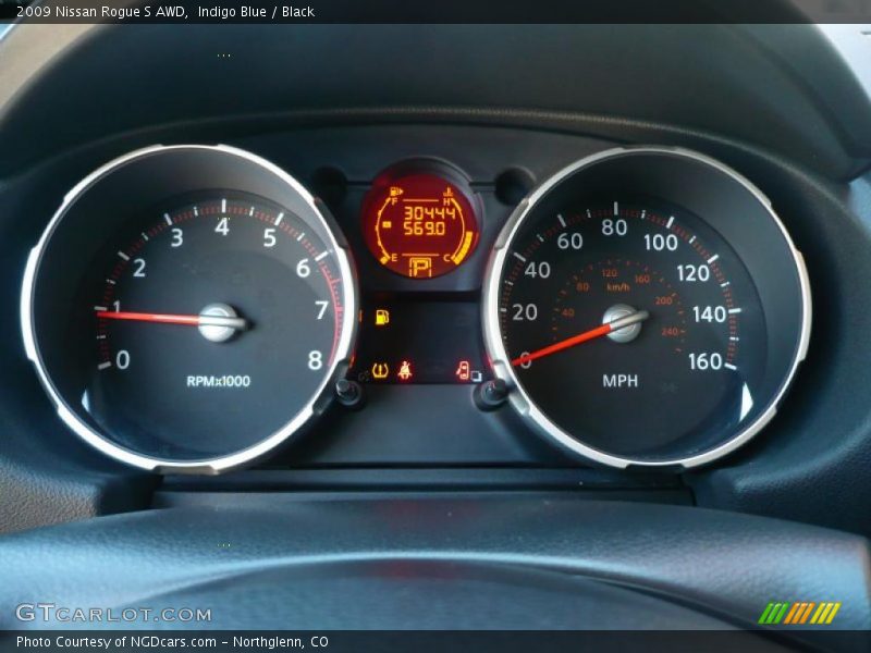 Indigo Blue / Black 2009 Nissan Rogue S AWD