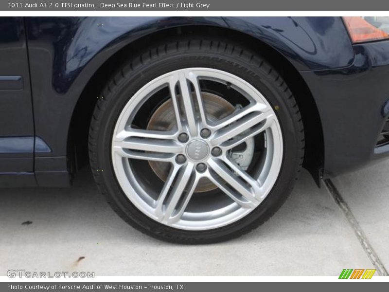 Deep Sea Blue Pearl Effect / Light Grey 2011 Audi A3 2.0 TFSI quattro