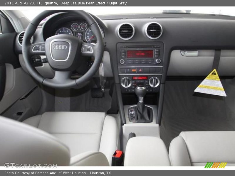 Deep Sea Blue Pearl Effect / Light Grey 2011 Audi A3 2.0 TFSI quattro