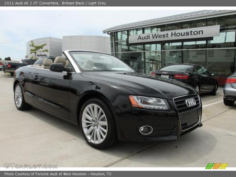 Brilliant Black / Light Grey 2011 Audi A5 2.0T Convertible