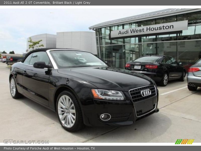 Brilliant Black / Light Grey 2011 Audi A5 2.0T Convertible