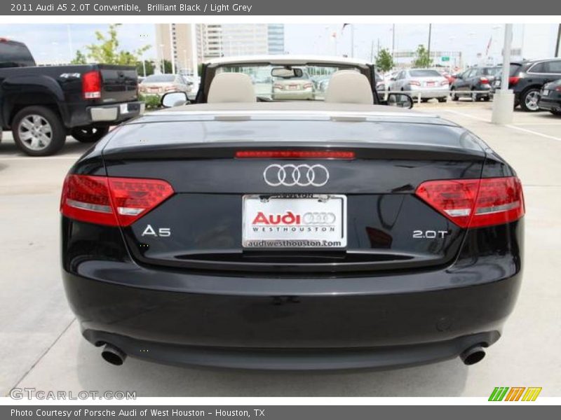 Brilliant Black / Light Grey 2011 Audi A5 2.0T Convertible