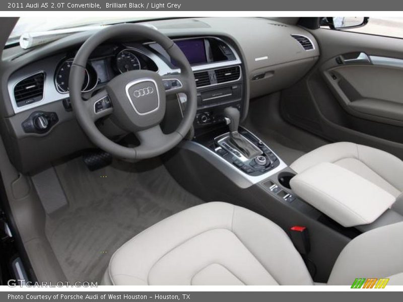 Brilliant Black / Light Grey 2011 Audi A5 2.0T Convertible