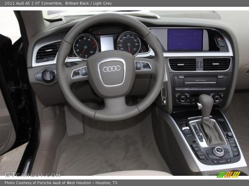 Brilliant Black / Light Grey 2011 Audi A5 2.0T Convertible