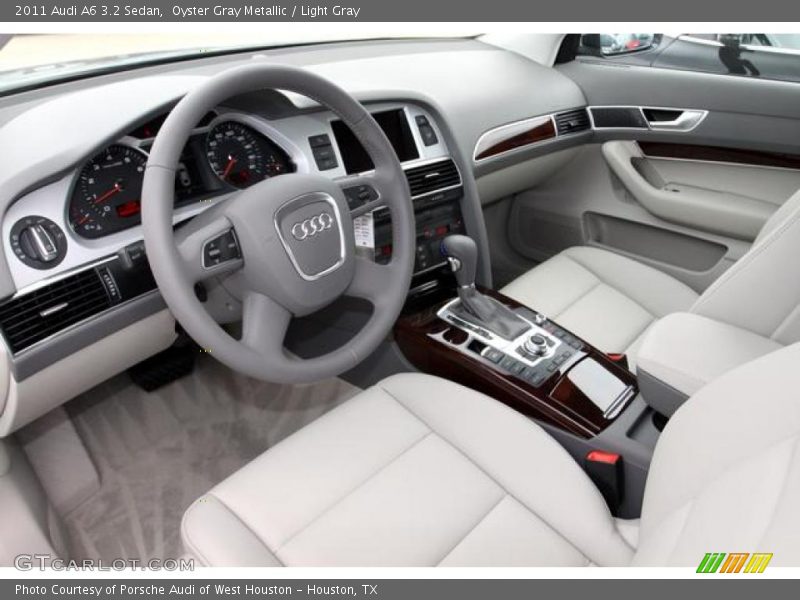 Oyster Gray Metallic / Light Gray 2011 Audi A6 3.2 Sedan