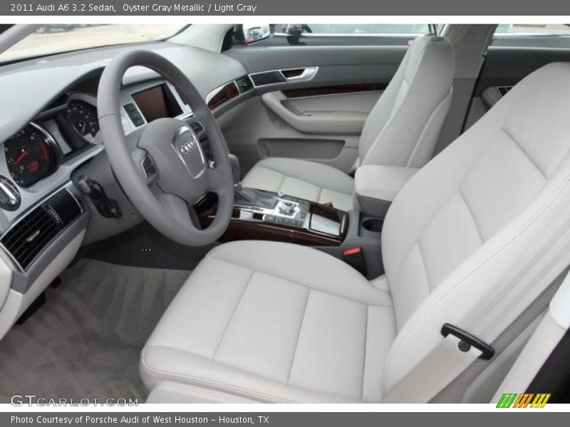 Oyster Gray Metallic / Light Gray 2011 Audi A6 3.2 Sedan