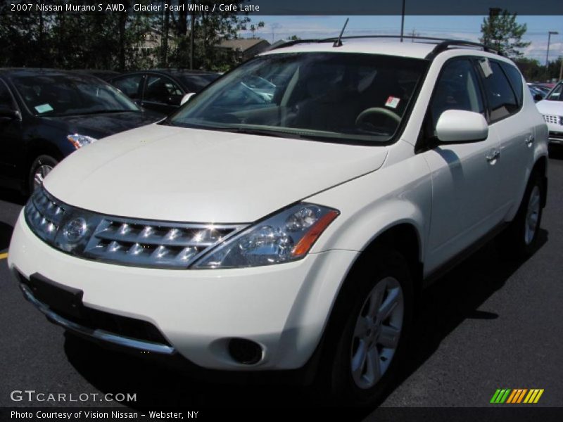 Glacier Pearl White / Cafe Latte 2007 Nissan Murano S AWD