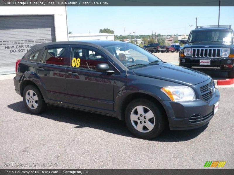 Steel Blue Metallic / Dark Slate Gray 2008 Dodge Caliber SE