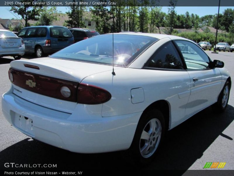 Summit White / Graphite Gray 2005 Chevrolet Cavalier LS Coupe