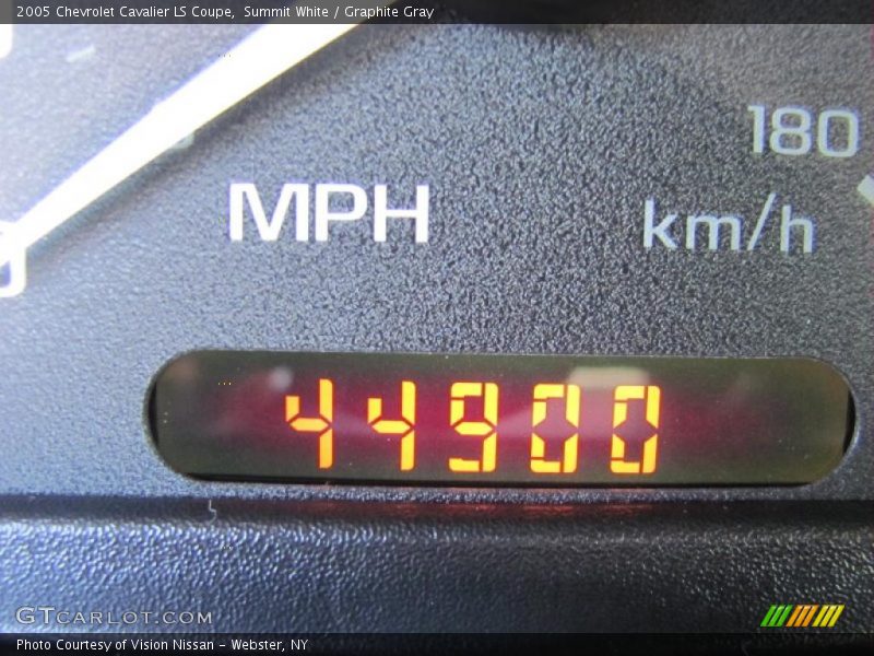Summit White / Graphite Gray 2005 Chevrolet Cavalier LS Coupe