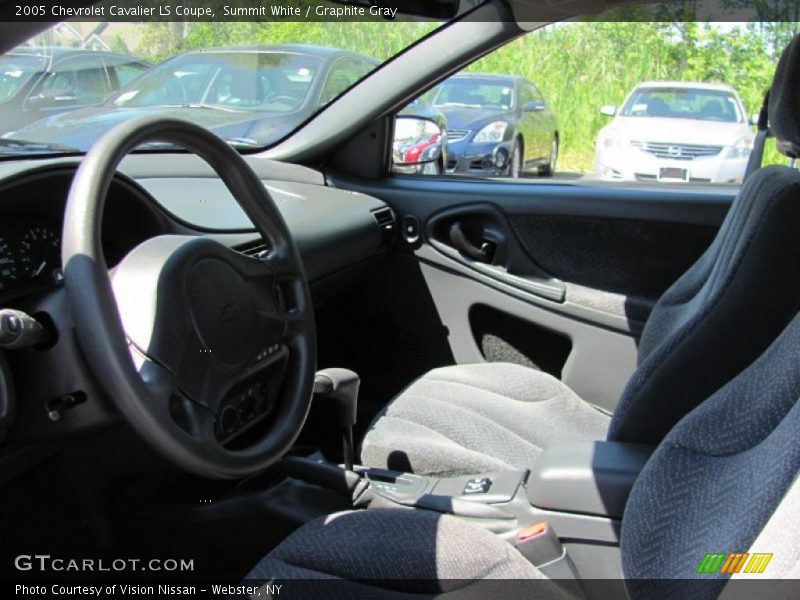 Summit White / Graphite Gray 2005 Chevrolet Cavalier LS Coupe