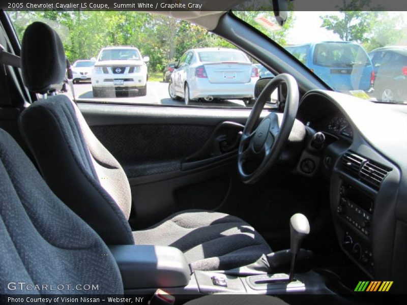 Summit White / Graphite Gray 2005 Chevrolet Cavalier LS Coupe