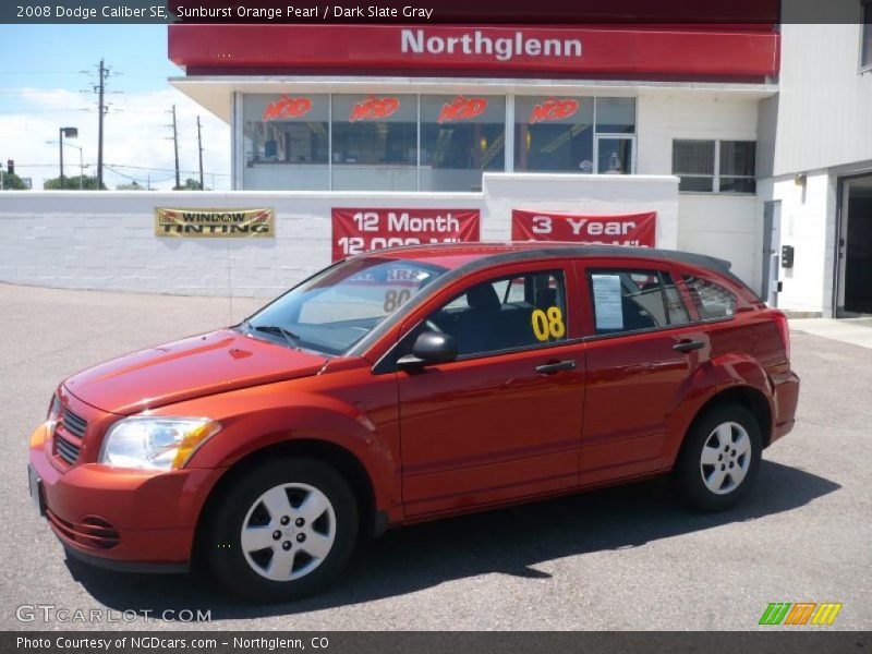 Sunburst Orange Pearl / Dark Slate Gray 2008 Dodge Caliber SE