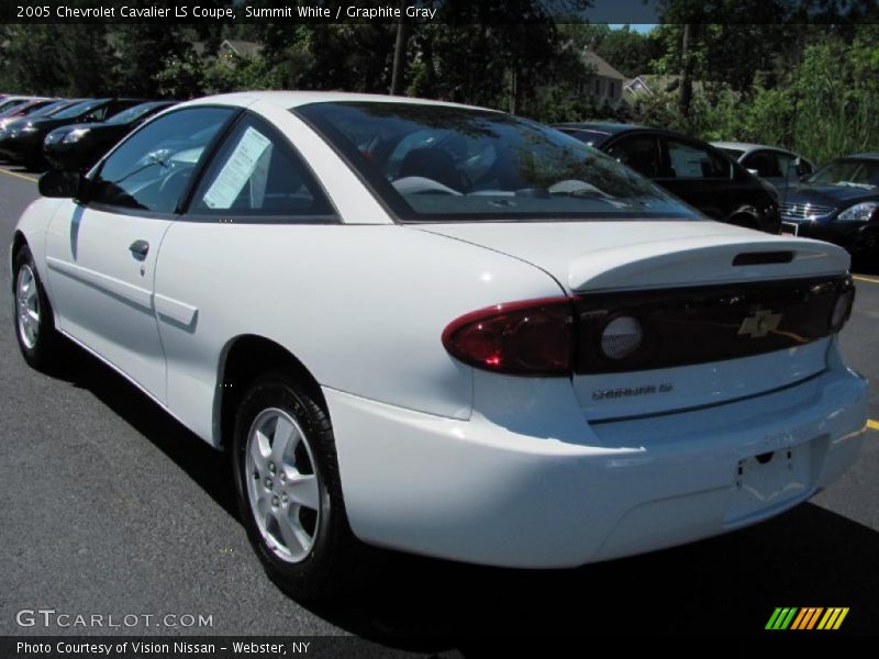 Summit White / Graphite Gray 2005 Chevrolet Cavalier LS Coupe