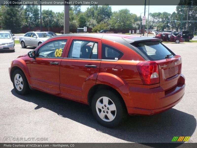 Sunburst Orange Pearl / Dark Slate Gray 2008 Dodge Caliber SE