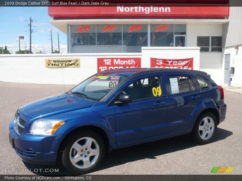 Surf Blue Pearl / Dark Slate Gray 2009 Dodge Caliber SXT
