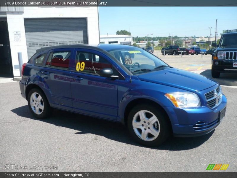 Surf Blue Pearl / Dark Slate Gray 2009 Dodge Caliber SXT