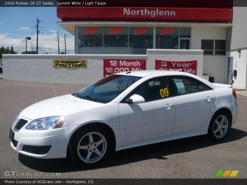 Summit White / Light Taupe 2009 Pontiac G6 GT Sedan