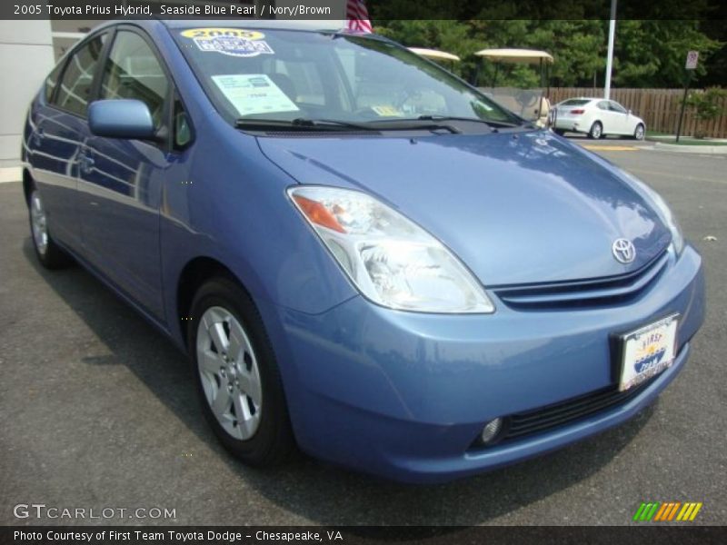 Seaside Blue Pearl / Ivory/Brown 2005 Toyota Prius Hybrid