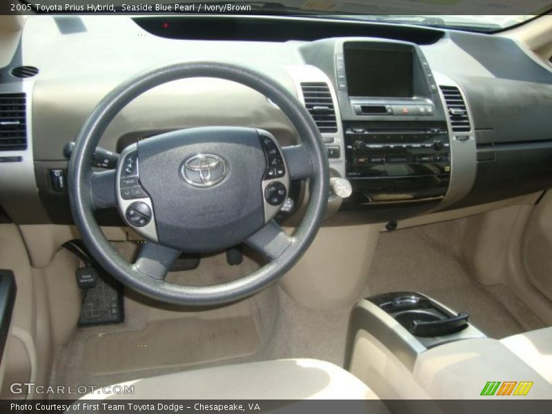 Seaside Blue Pearl / Ivory/Brown 2005 Toyota Prius Hybrid