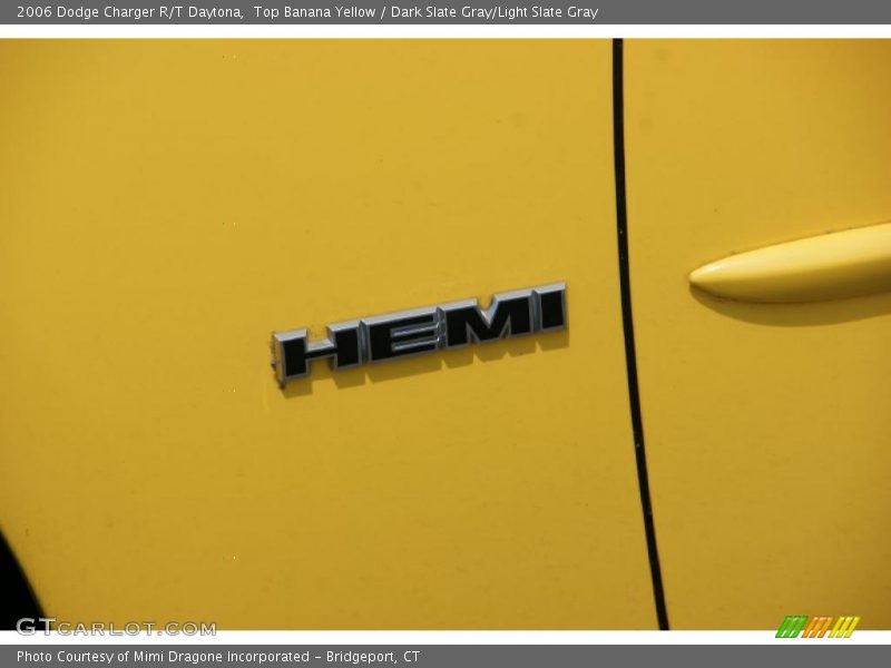 Top Banana Yellow / Dark Slate Gray/Light Slate Gray 2006 Dodge Charger R/T Daytona