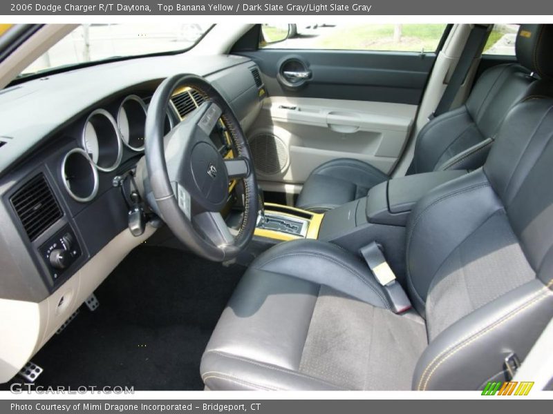 Top Banana Yellow / Dark Slate Gray/Light Slate Gray 2006 Dodge Charger R/T Daytona