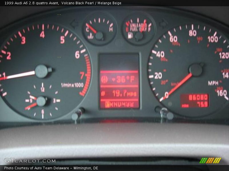 Volcano Black Pearl / Melange Beige 1999 Audi A6 2.8 quattro Avant