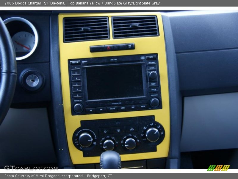 Top Banana Yellow / Dark Slate Gray/Light Slate Gray 2006 Dodge Charger R/T Daytona